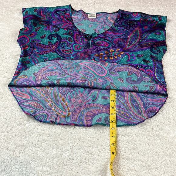 Vintage California Miss 3 piece paisley pajama set - shorts, top, robe - Large - Picture 11 of 16